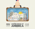 Hand carrying united state of america Landmark Global Travel And