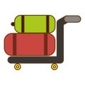 Hand cart with luggage