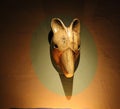 Hand carved bear mask in the Museum of the Cherokee