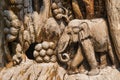 Hand Carved Elephant Wood Craft ,Thailand