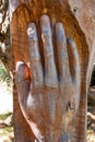 Hand carved tree trunk Royalty Free Stock Photo
