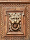 Hand Carved Wood Door Royalty Free Stock Photo