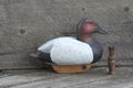 Hand carved wooden duck decoy