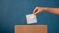 A Hand Casting a Ballot.AI generated image Royalty Free Stock Photo