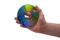 Hand & CD/DVD Royalty Free Stock Photo