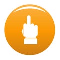 Hand censorship icon orange
