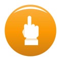 Hand censorship icon vector orange