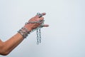 Hand with chain 3 Royalty Free Stock Photo