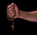 Hand with a chaplet Royalty Free Stock Photo