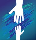 Hand of the child in father Royalty Free Stock Photo