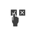 Hand choose approve vector icon