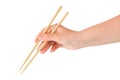 Hand with chopsticks Royalty Free Stock Photo