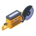Hand circular saw icon, isometric style Royalty Free Stock Photo