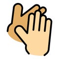 Hand clap icon vector flat