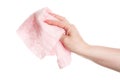 Hand with cleaning cloth