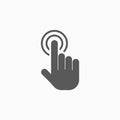 Hand click icon, hand vector, click illustration Royalty Free Stock Photo