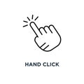 hand click icon. cursor pointer concept symbol design, vector il Royalty Free Stock Photo