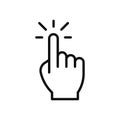 Hand click icon vector. Simple hand click sign in modern design style for web site and mobile app. EPS10