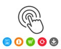 Hand Click line icon. Finger touch sign.