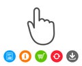 Hand Click line icon. Finger touch sign.