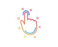 Hand Click line icon. Finger touch sign. Vector Royalty Free Stock Photo