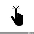 Hand Click linear style sign for mobile concept.Cursor pointer symbol,