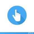 Hand Click linear style sign for mobile concept.Cursor pointer symbol,
