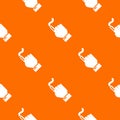 Hand click pattern vector orange