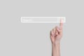 Hand click searching browsing internet data information and networking Royalty Free Stock Photo