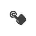 Hand clicking button vector icon Royalty Free Stock Photo