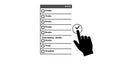 Hand Clicking Checkbox on Digital Interface Royalty Free Stock Photo