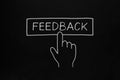 Hand Clicking Feedback Button Royalty Free Stock Photo