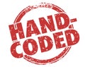 Hand-Coded Word Stamp Programmer Development Coder Royalty Free Stock Photo