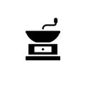 Hand coffee grinder black icon Royalty Free Stock Photo