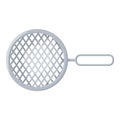 Hand colander icon cartoon vector. Sieve pasta