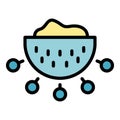 Hand colander icon vector flat