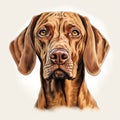 Vibrant Weimaraner Dog Illustration With Expert Draftsmanship