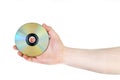 Hand with compact disc Royalty Free Stock Photo