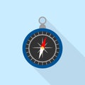 Hand compass icon, flat style