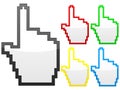 Hand computer cursor Royalty Free Stock Photo