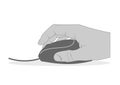 Hand with computer mouse