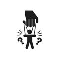 Hand controlling puppet icon