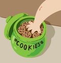 Hand in Cookie Jar Royalty Free Stock Photo
