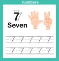 Hand count.finger and number,Number exercise Royalty Free Stock Photo