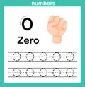 Hand count.finger and number,Number exercise Royalty Free Stock Photo