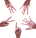 Hand count one to five Royalty Free Stock Photo