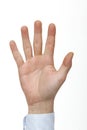 Hand counting five Royalty Free Stock Photo
