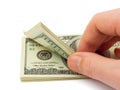 Hand counting money Royalty Free Stock Photo