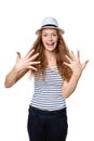 Hand counting - ten fingers Royalty Free Stock Photo