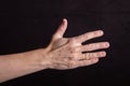 Hand counts five, five fingers outstretched, sign for five